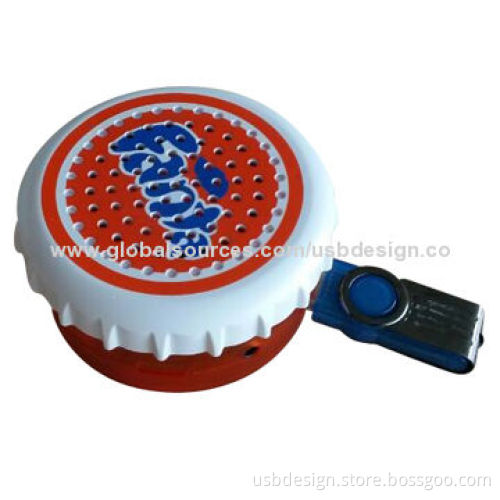 New, FM, Radio, Speakers in Bottle Cap Shape